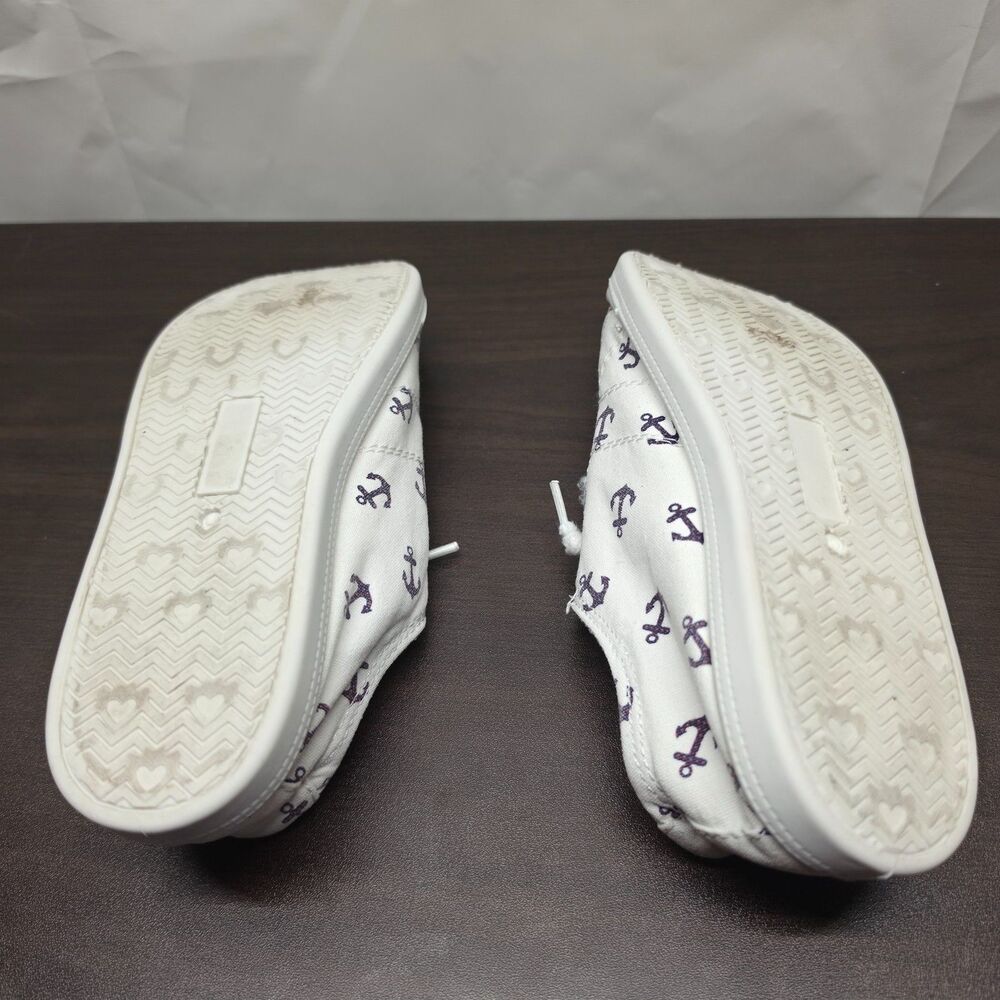 Tommy Bahama Womens 7 Nautical Anchor Sneakers White Canvas Casual Shoes - Picture 8 of 11